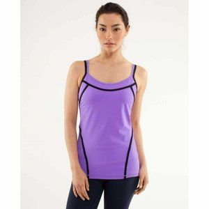 Lululemon Ignite Tank In Power Purple/ Black Size 4